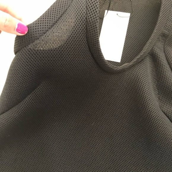 Zara Mesh Black Tank Top - Picture 6 of 8